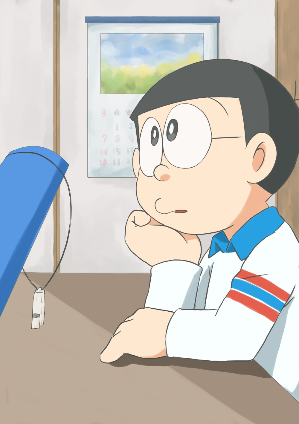 Ảnh Nobita trầm tư dễ thương
