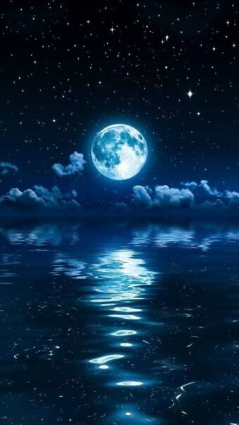 Hình ảnh mặt trăng đẹp trên biển
