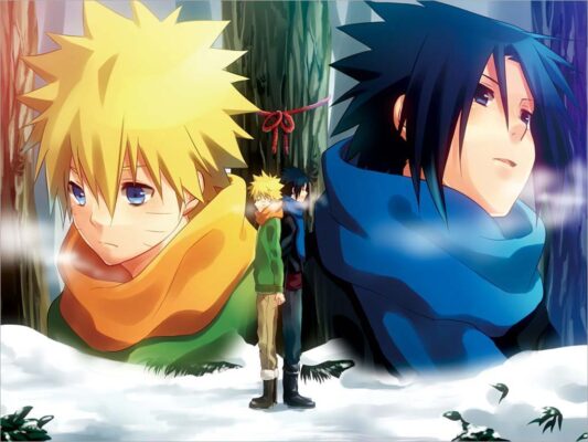 Hình ảnh nền Sasuke và Naruto