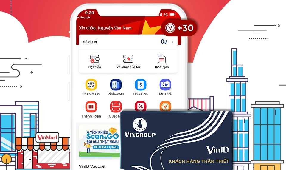 App VinID - thanh toán vé số vietlott