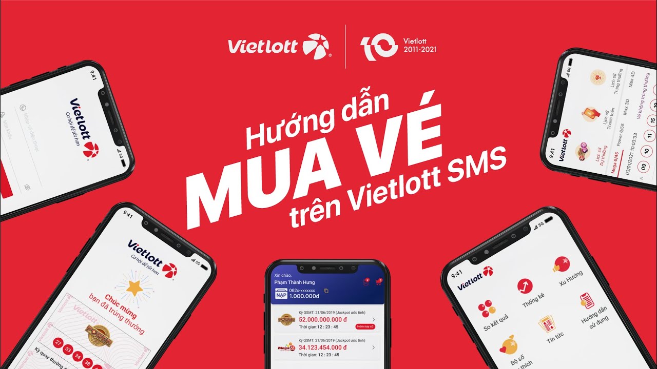 mua vé số online Vietlott SMS