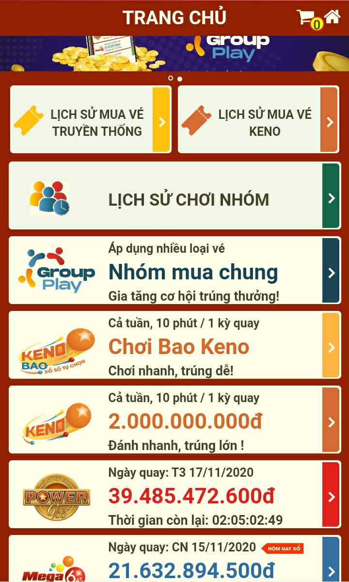 Chọn loại vé 