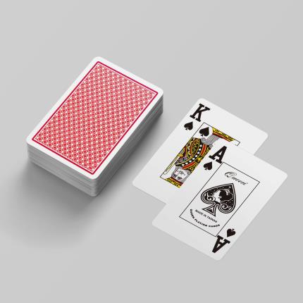 Casino Level Plastic Poker Cards Bridge Size - Jumbo Index - 2 Deck Set, QFA031G005-A-555HR - Queen Playing Card Inc.